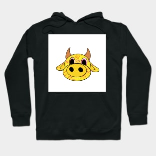 Yellow Cute cow Hoodie